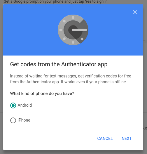 2-Step verification authenticator